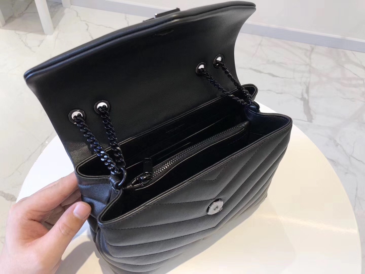 Saint Laurent So Black Loulou Small Shoulder Bag