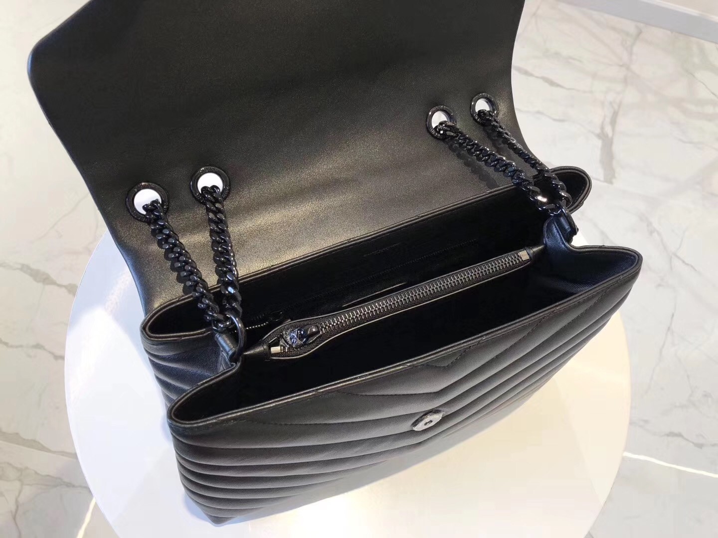 Saint Laurent So Black Loulou Medium Shoulder Bag