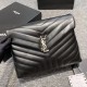 Saint Laurent Loulou Medium Bag In Noir Matelasse Leather