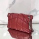 Saint Laurent Loulou Puffer Small Bag In Red Lambskin