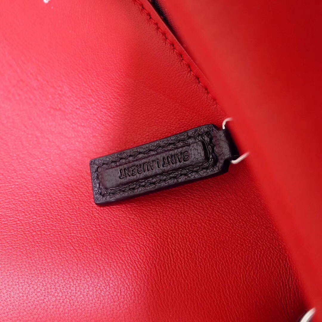 Saint Laurent Loulou Puffer Medium Bag In Red Lambskin