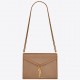 Saint Laurent Camel Cassandra Monogram Clasp Bag