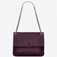 Saint Laurent Medium Niki Bag In Prunia Crinkled Leather