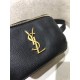 Saint Laurent Classic Monogram Belt Bag In Black Grained Leather