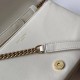 Saint Laurent Angie Chain Bag In White Diamond Lambskin