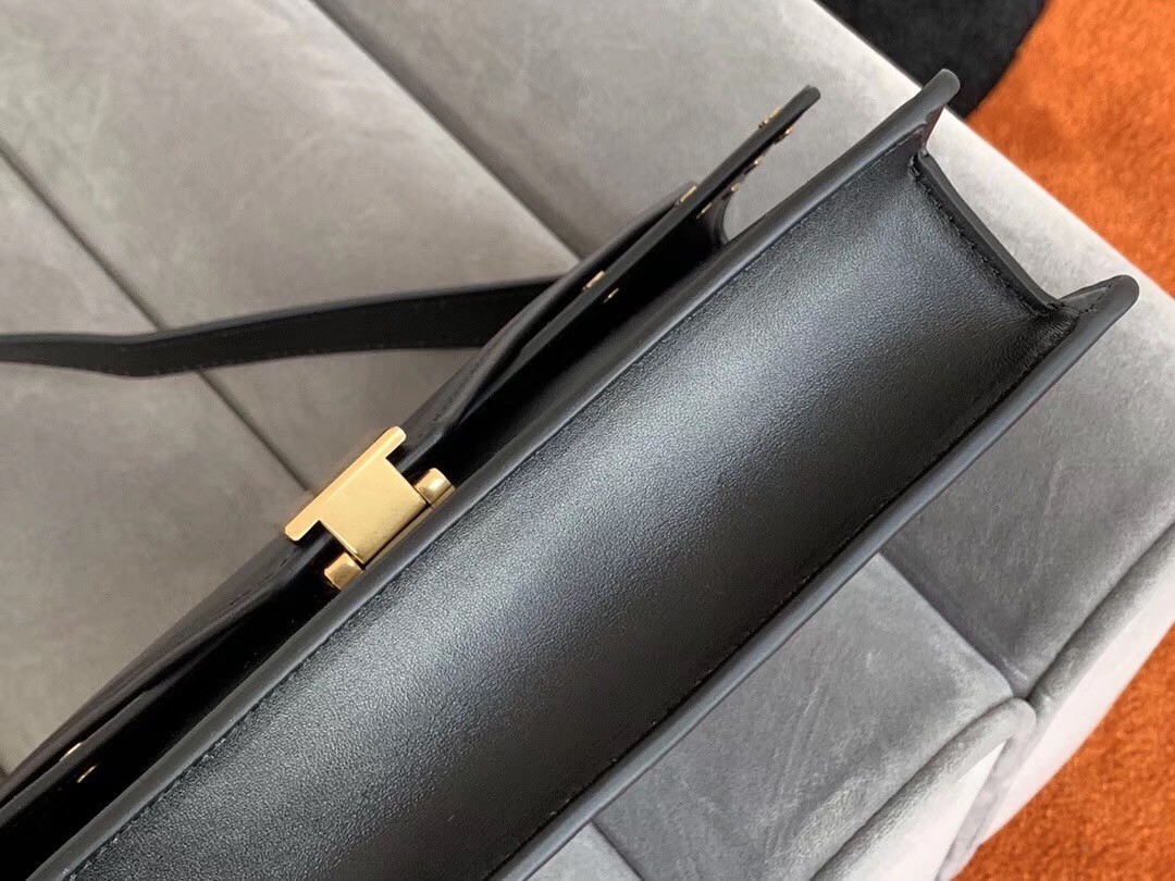 Saint Laurent Margaux Satchel In Black Leather