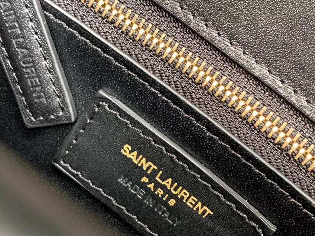 Saint Laurent Margaux Satchel In Black Leather