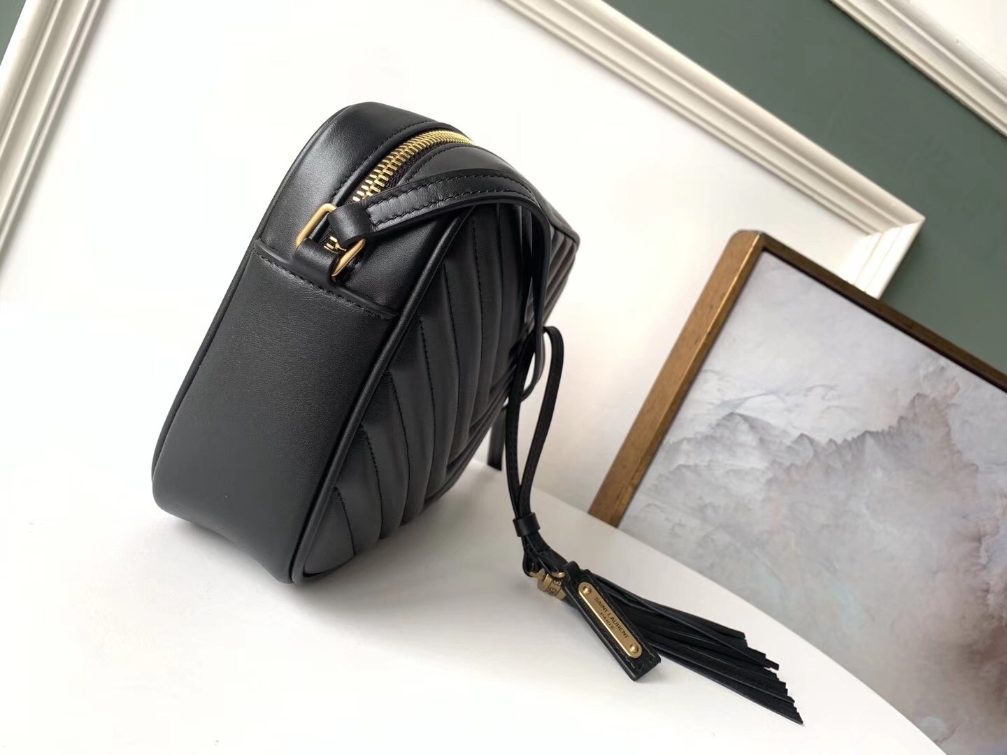 PO Saint Laurent Lou Camera Bag In Black Leather