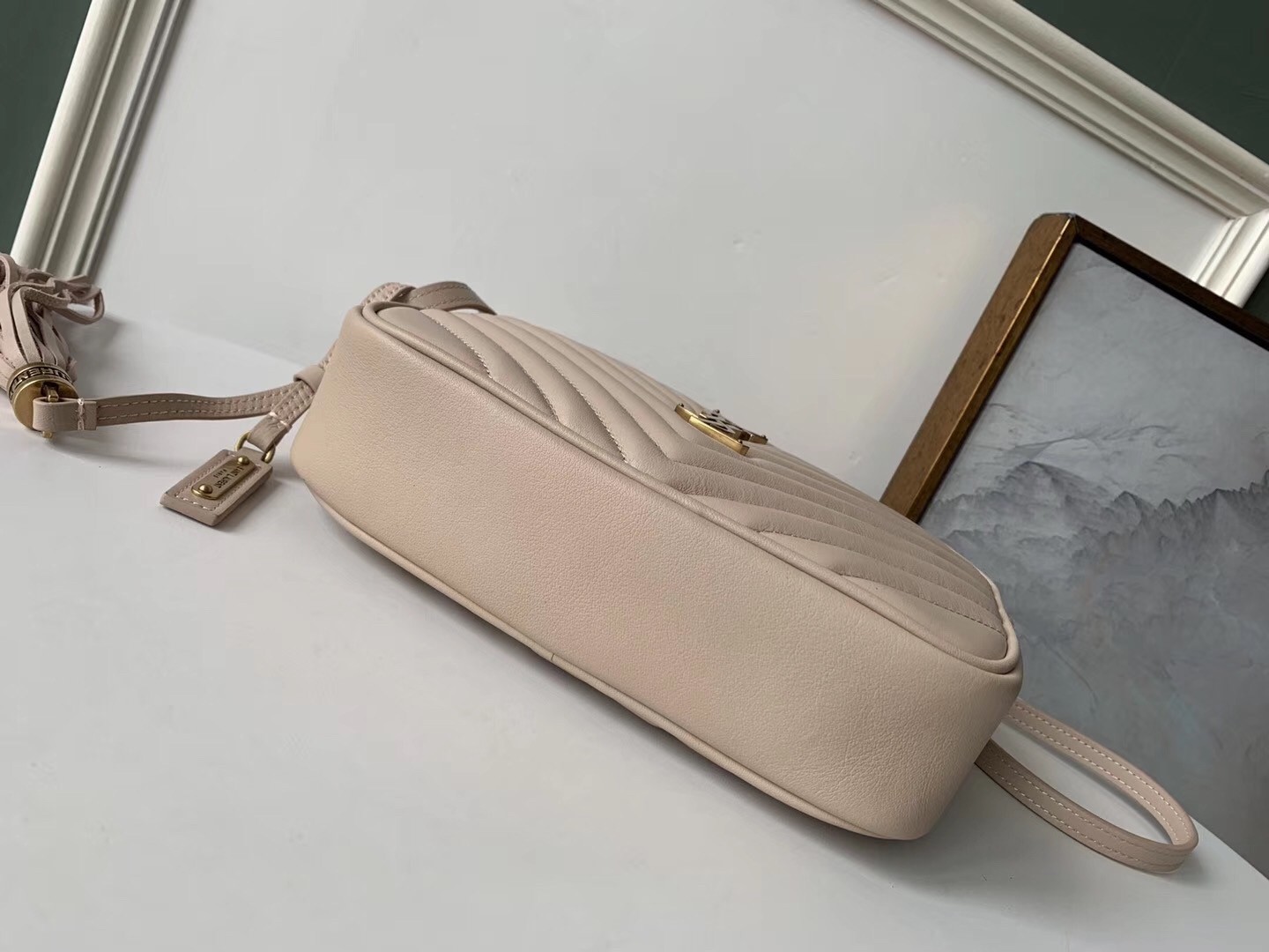 Saint Laurent Lou Camera Bag In Light Pink Leather