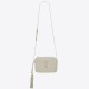 Saint Laurent Lou Camera Bag In White Leather