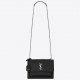 Saint Laurent Sunset Medium Bag In Black Grained Leather