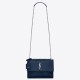 Saint Laurent Sunset Medium Bag In Blue Crocodile Embossed Leather