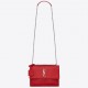 Saint Laurent Sunset Medium Bag In Red Crocodile Embossed Leather