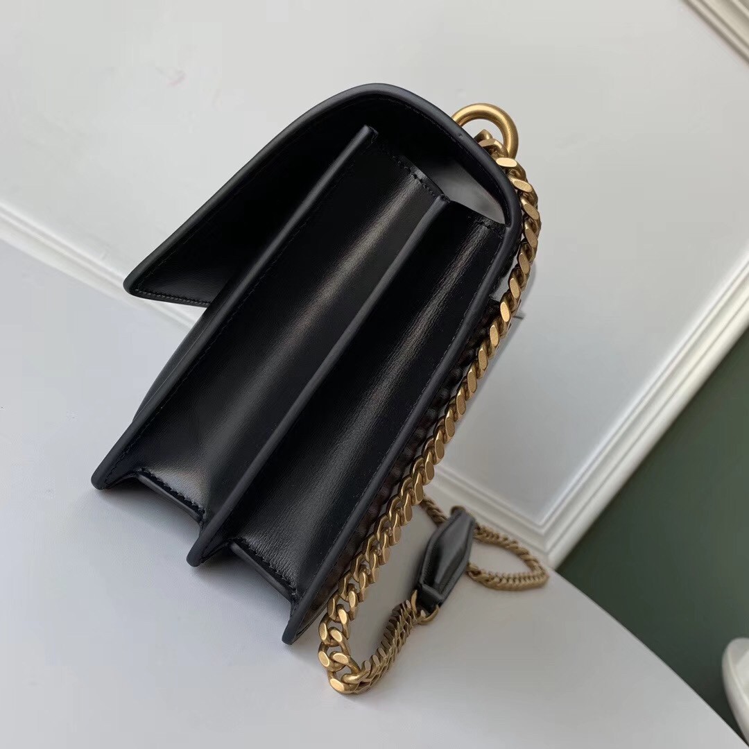 Saint Laurent Sunset Medium Bag In Black Calfskin