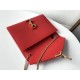 Saint Laurent WOC Cassandra Chain Wallet In Red Leather