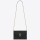 Saint Laurent WOC Envelope Chain Wallet In Black Leather