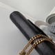 Saint Laurent WOC Monogram Chain Wallet In Black Leather