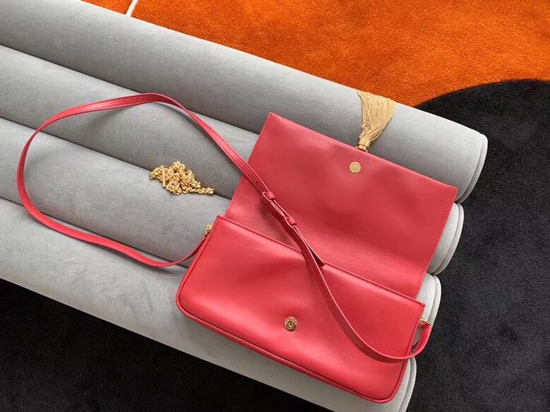 Saint Laurent Kate 99 Shoulder Bag In Red Lambskin