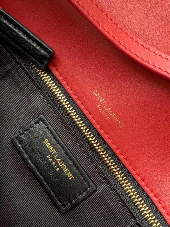 Saint Laurent Kate 99 Shoulder Bag In Red Lambskin