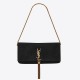 Saint Laurent Kate 99 Shoulder Bag In Black Suede