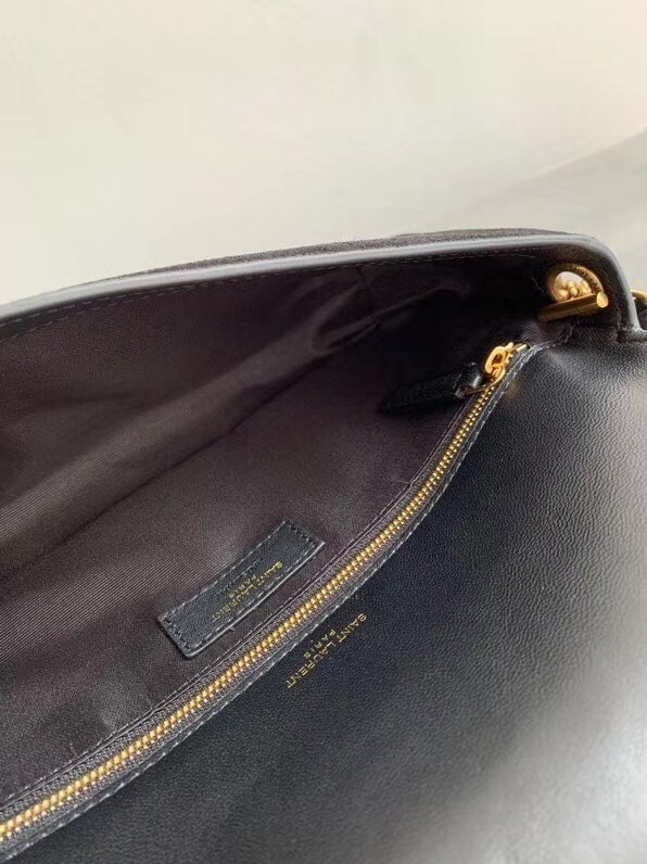 Saint Laurent Kate 99 Shoulder Bag In Black Suede