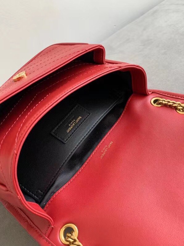 Saint Laurent Baby Niki Bag In Red Lambskin