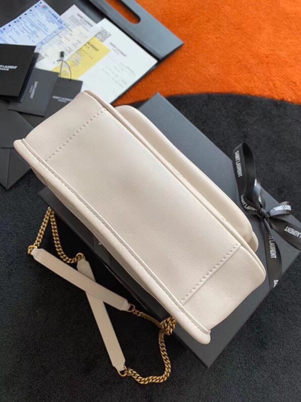 Saint Laurent Baby Niki Bag In White Lambskin