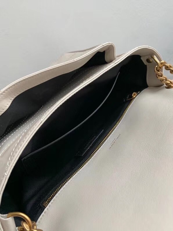 Saint Laurent Medium Niki Bag In White Lambskin