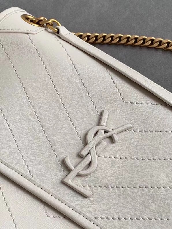 Saint Laurent Medium Niki Bag In White Lambskin