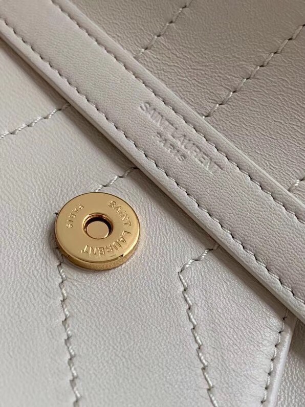 Saint Laurent Medium Niki Bag In White Lambskin