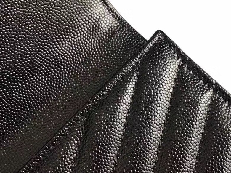 Saint Laurent Monogram Clutch In Black Grained Leather