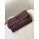 Saint Laurent WOC Niki Chain Wallet In Bordeaux Crinkled Leather