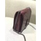 Saint Laurent WOC Niki Chain Wallet In Bordeaux Crinkled Leather