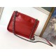 Saint Laurent WOC Niki Chain Wallet In Red Crinkled Leather