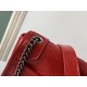 Saint Laurent WOC Niki Chain Wallet In Red Crinkled Leather