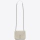 Saint Laurent WOC Niki Chain Wallet In White Crinkled Leather