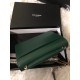 Saint Laurent WOC Sunset Chain Wallet In Green Calfskin