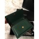 Saint Laurent WOC Sunset Chain Wallet In Green Calfskin