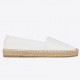 Saint Laurent Monogram Espadrilles In White Lambskin