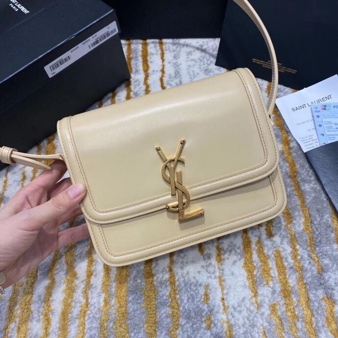 Saint Laurent Solferino Small Bag In Beige Calfskin