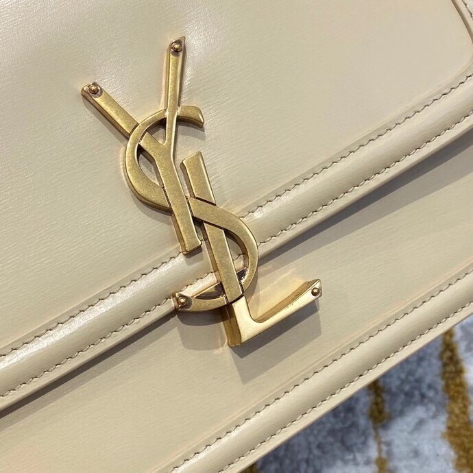 Saint Laurent Solferino Small Bag In Beige Calfskin