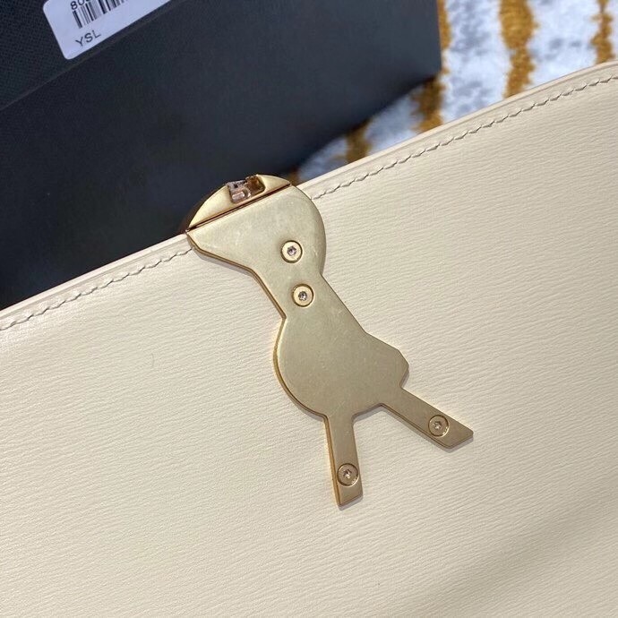 Saint Laurent Solferino Small Bag In Beige Calfskin