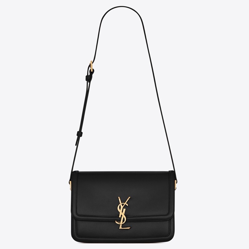 Saint Laurent Solferino Medium Bag In Black Calfskin