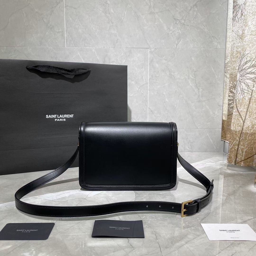 Saint Laurent Solferino Medium Bag In Black Calfskin