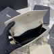 Saint Laurent WOC Uptown Chain Wallet In White Leather