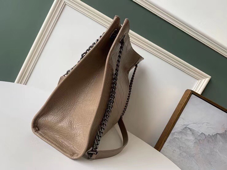 Saint Laurent Medium Niki Shopping Bag In Sand Leather