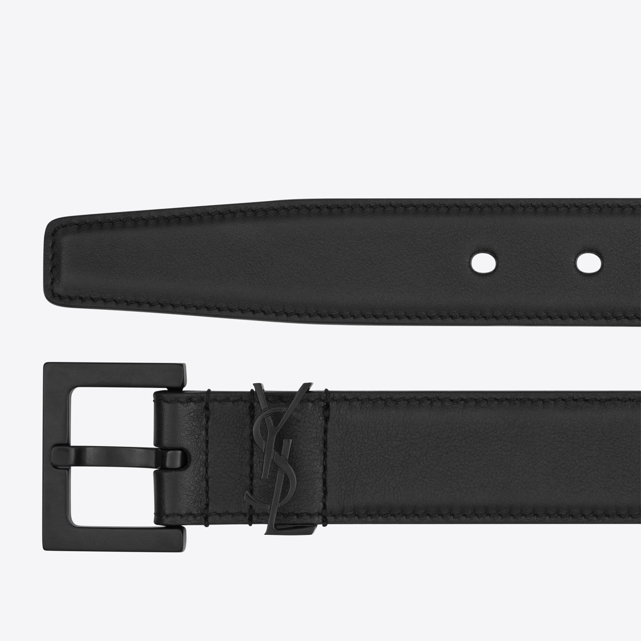 Saint Laurent Monogramme 30MM All Black Belt