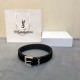 Saint Laurent Monogramme Belt 30MM In Black Suede