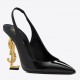 Saint Laurent Opyum Slingback Pumps 110mm With Gold-toned Heel