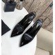 Saint Laurent Opyum Slingback Pumps 110mm With Gold-toned Heel